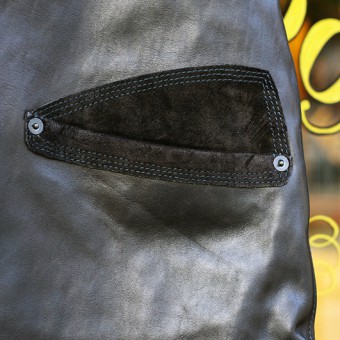 LEATHER VEST [HORSE-HIDE]