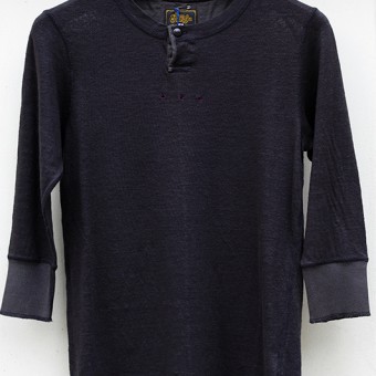 HENLY-NECK 2/3 SLEEVE CUT-SEWN [EUROPA LINEN]
