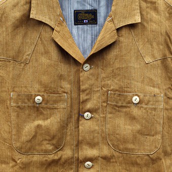 OPEN COLLAR LINEN SHIRTS [SHORT SLEEVE]