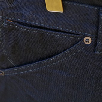 PADDED DENIM PANTS