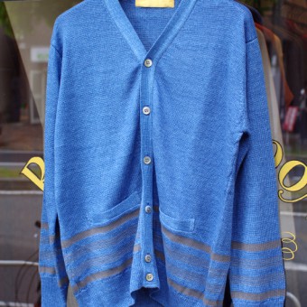 SLIM BODER INDIGO CARDIGAN