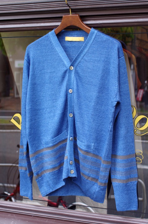 SLIM BODER INDIGO CARDIGAN