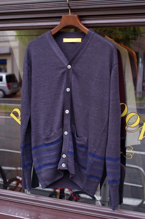 SLIM BODER INDIGO CARDIGAN