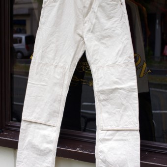 W-KNEE PANTS [WHITE DENIM]