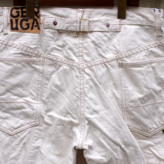 W-KNEE PANTS [WHITE DENIM]