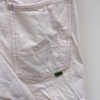 W-KNEE PANTS [WHITE DENIM]