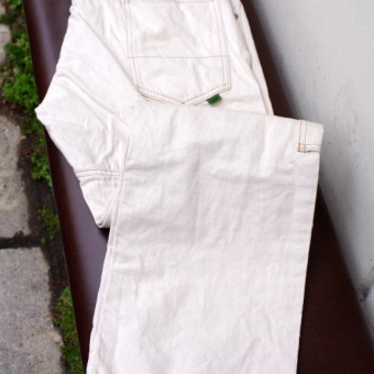 W-KNEE PANTS [WHITE DENIM]