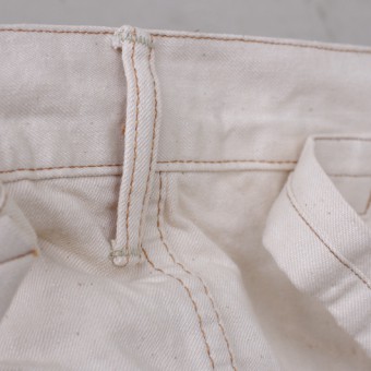 W-KNEE PANTS [WHITE DENIM]