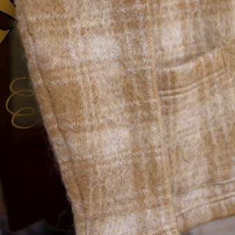 MOHAIR FANCY CHECK CARDIGAN