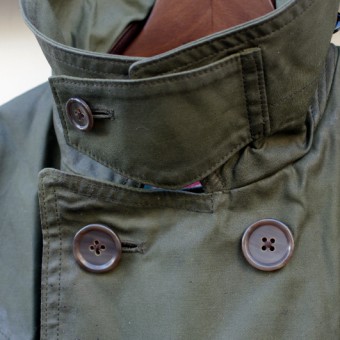 AD-WX-03 OILED  DOUBLE-BREASTED MC COAT