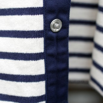 MARINE BORDER KNITTED SHIRT