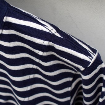 MARINE BORDER KNITTED SHIRT