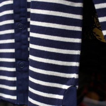 MARINE BORDER KNITTED SHIRT