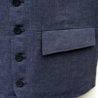 NOTCHED RAPEL WAIST COAT