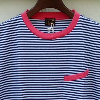 40/2 SINGLE JERSEY BORDER POCKET T-SHIRTS [POINT]