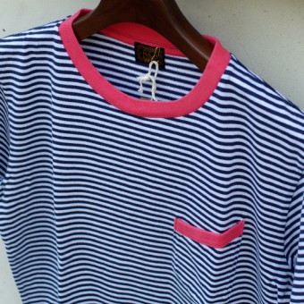 40/2 SINGLE JERSEY BORDER POCKET T-SHIRTS [POINT]