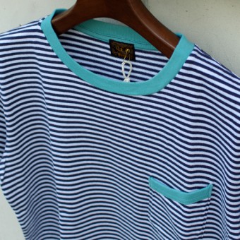 40/2 SINGLE JERSEY BORDER POCKET T-SHIRTS [POINT]