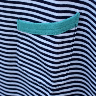 40/2 SINGLE JERSEY BORDER POCKET T-SHIRTS [POINT]