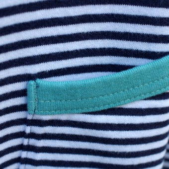 40/2 SINGLE JERSEY BORDER POCKET T-SHIRTS [POINT]
