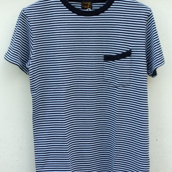 40/2 SINGLE JERSEY BORDER POCKET T-SHIRTS [COLOR]