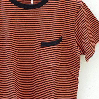 40/2 SINGLE JERSEY BORDER POCKET T-SHIRTS [COLOR]