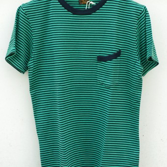 40/2 SINGLE JERSEY BORDER POCKET T-SHIRTS [COLOR]