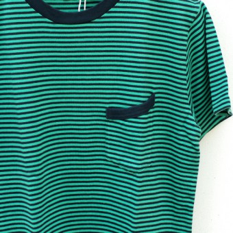 40/2 SINGLE JERSEY BORDER POCKET T-SHIRTS [COLOR]