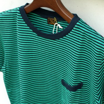 40/2 SINGLE JERSEY BORDER POCKET T-SHIRTS [COLOR]