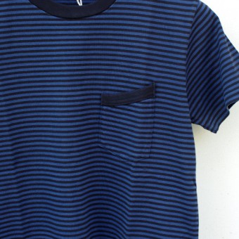 40/2 SINGLE JERSEY BORDER POCKET T-SHIRTS [COLOR]