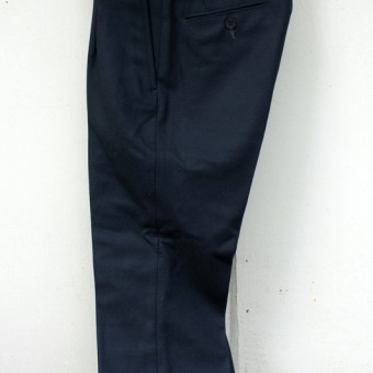 WOOL FLANNEL PLEATED TROUSER