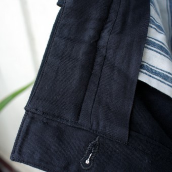 WOOL FLANNEL PLEATED TROUSER