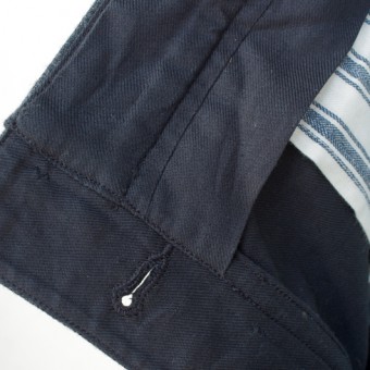 WOOL FLANNEL PLEATED TROUSER