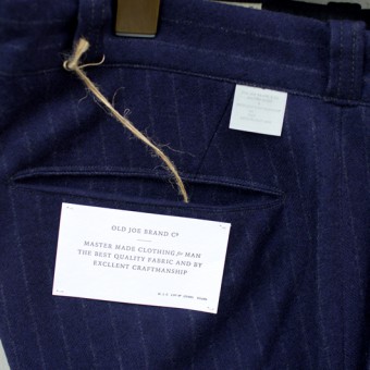 WOOL FLANNEL PLEATED TROUSER