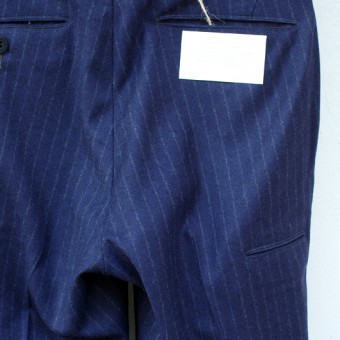 WOOL FLANNEL PLEATED TROUSER