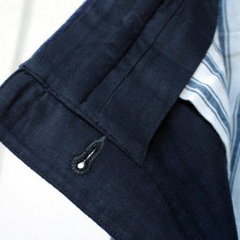 WOOL FLANNEL PLEATED TROUSER