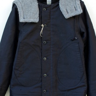 CORD CLOTH HOODED DECK JACKET