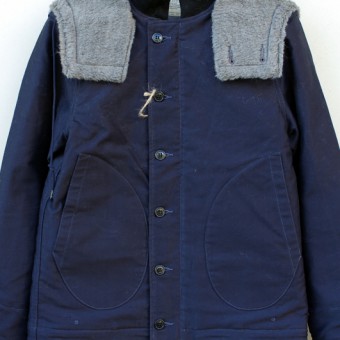 CORD CLOTH HOODED DECK JACKET