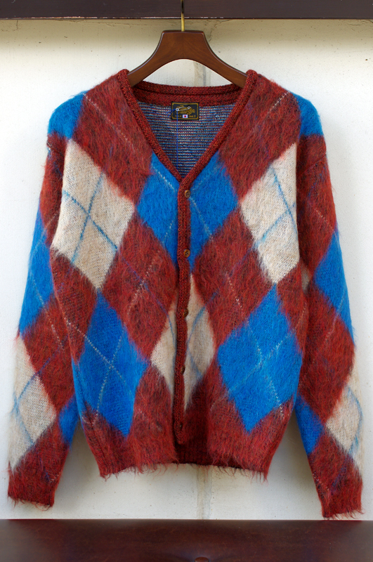 GERUGA - MOHAIR ARGYLE CARDIGAN | Red Cat Saloon