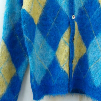 MOHAIR ARGYLE CARDIGAN