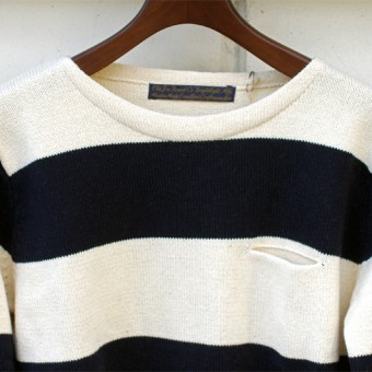 SPEC DYED YARN BOATNECK SWEATER