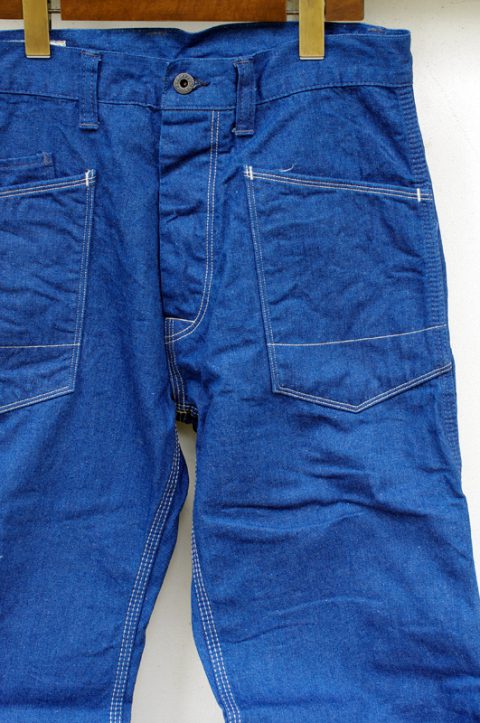 WORK DENIM PANTS [LEATHER POCKET]