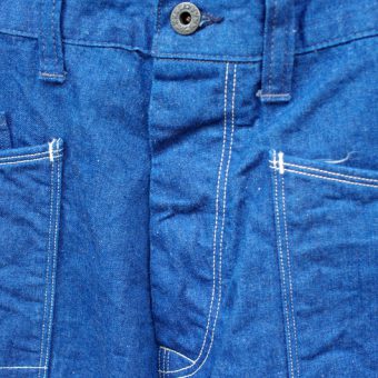 WORK DENIM PANTS [LEATHER POCKET]