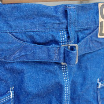 WORK DENIM PANTS [LEATHER POCKET]