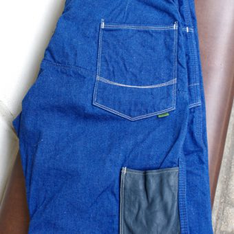 WORK DENIM PANTS [LEATHER POCKET]