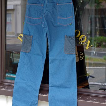 WORK DENIM PANTS [LEATHER POCKET]