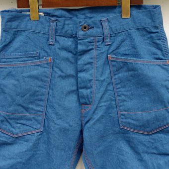 WORK DENIM PANTS [LEATHER POCKET]