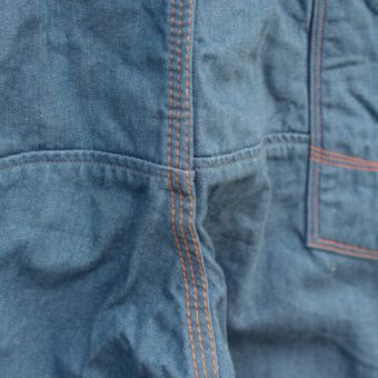 WORK DENIM PANTS [LEATHER POCKET]