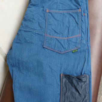 WORK DENIM PANTS [LEATHER POCKET]