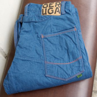 WORK DENIM PANTS [LEATHER POCKET]