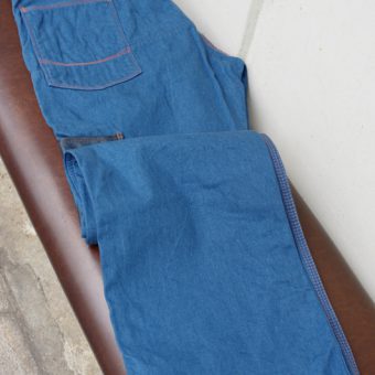 WORK DENIM PANTS [LEATHER POCKET]